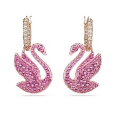 ICONIC SWAN DROP EARRINGS - PINK